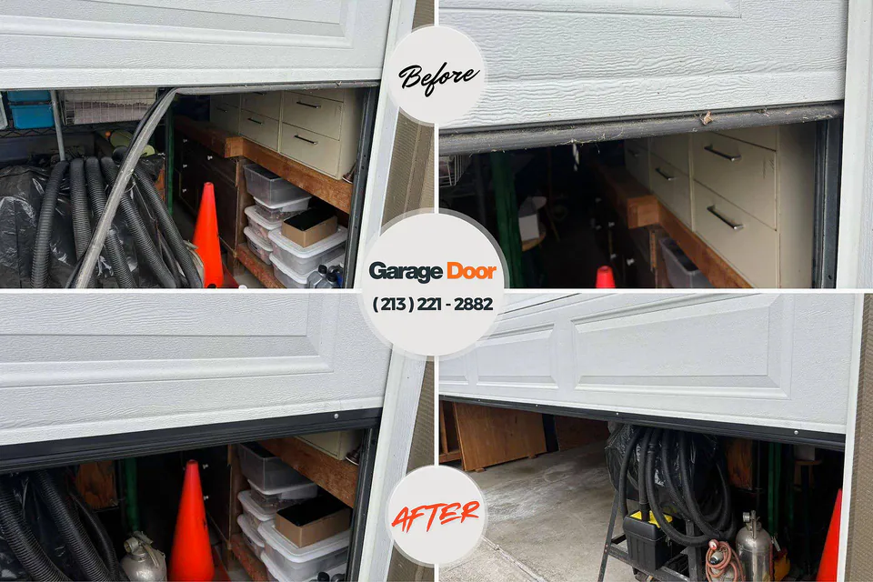 Before and after: garage door repair Nutter Fort, WV